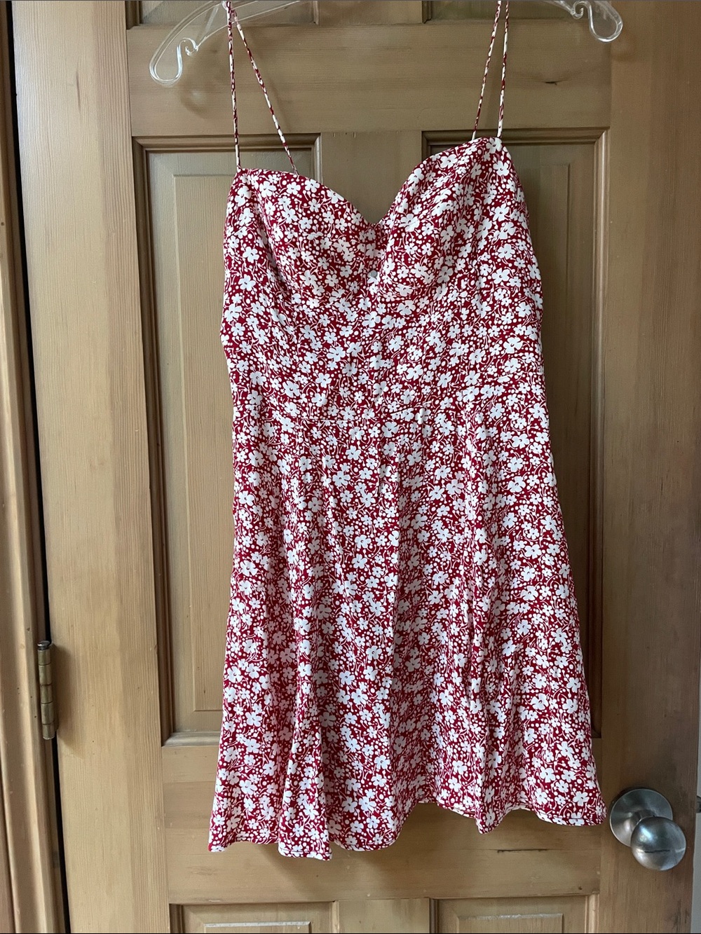 Reformation Red and White Floral Dress